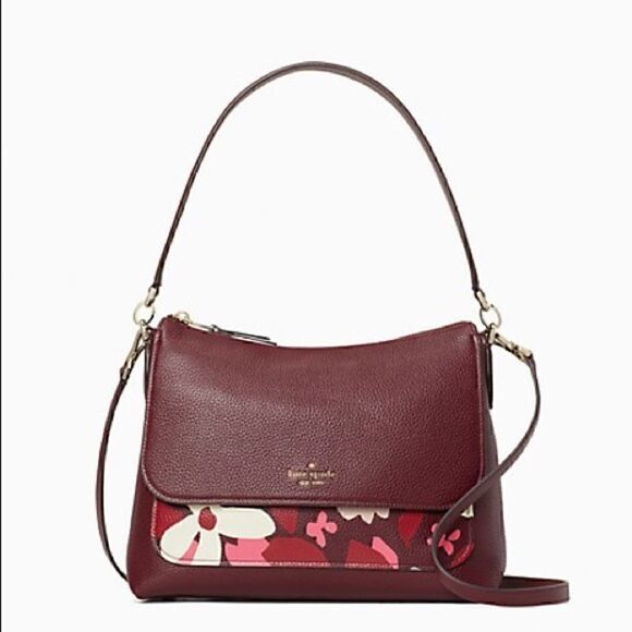 KATE SPADE melody forest floral flap shoulder bag Rare to find - Picture 2 of 12